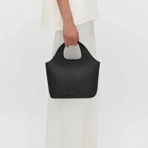 NEW Cuyana Mini System Tote in Black Pebbled Leather